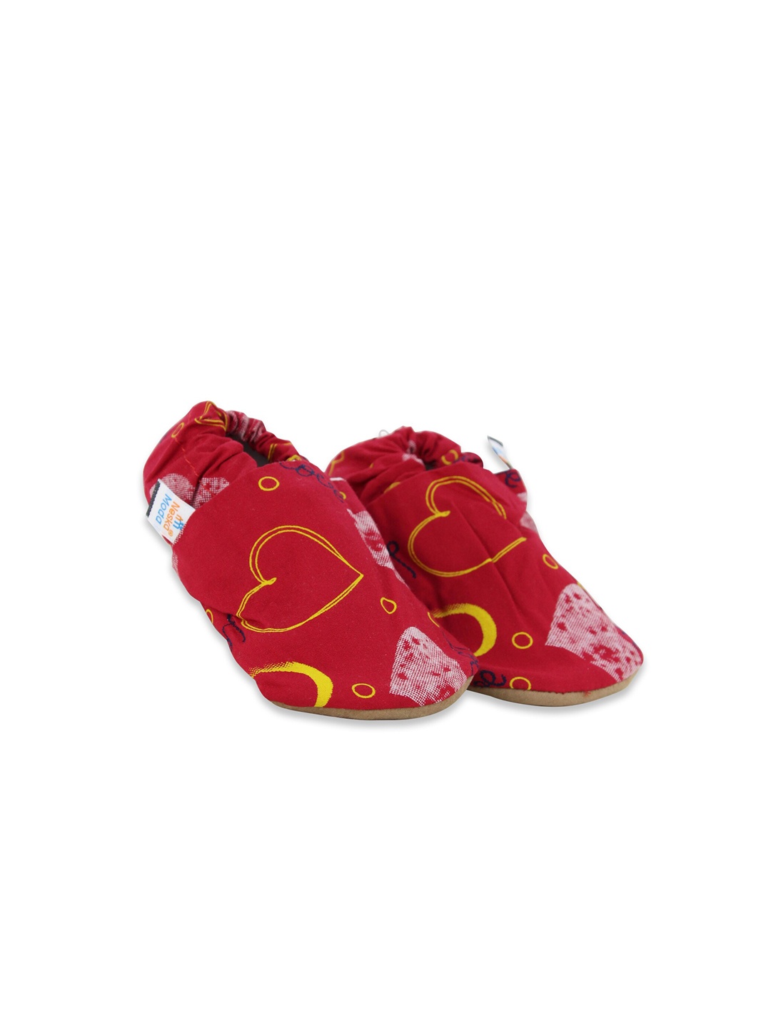 

BAESD Infants Printed Cotton Booties, Red