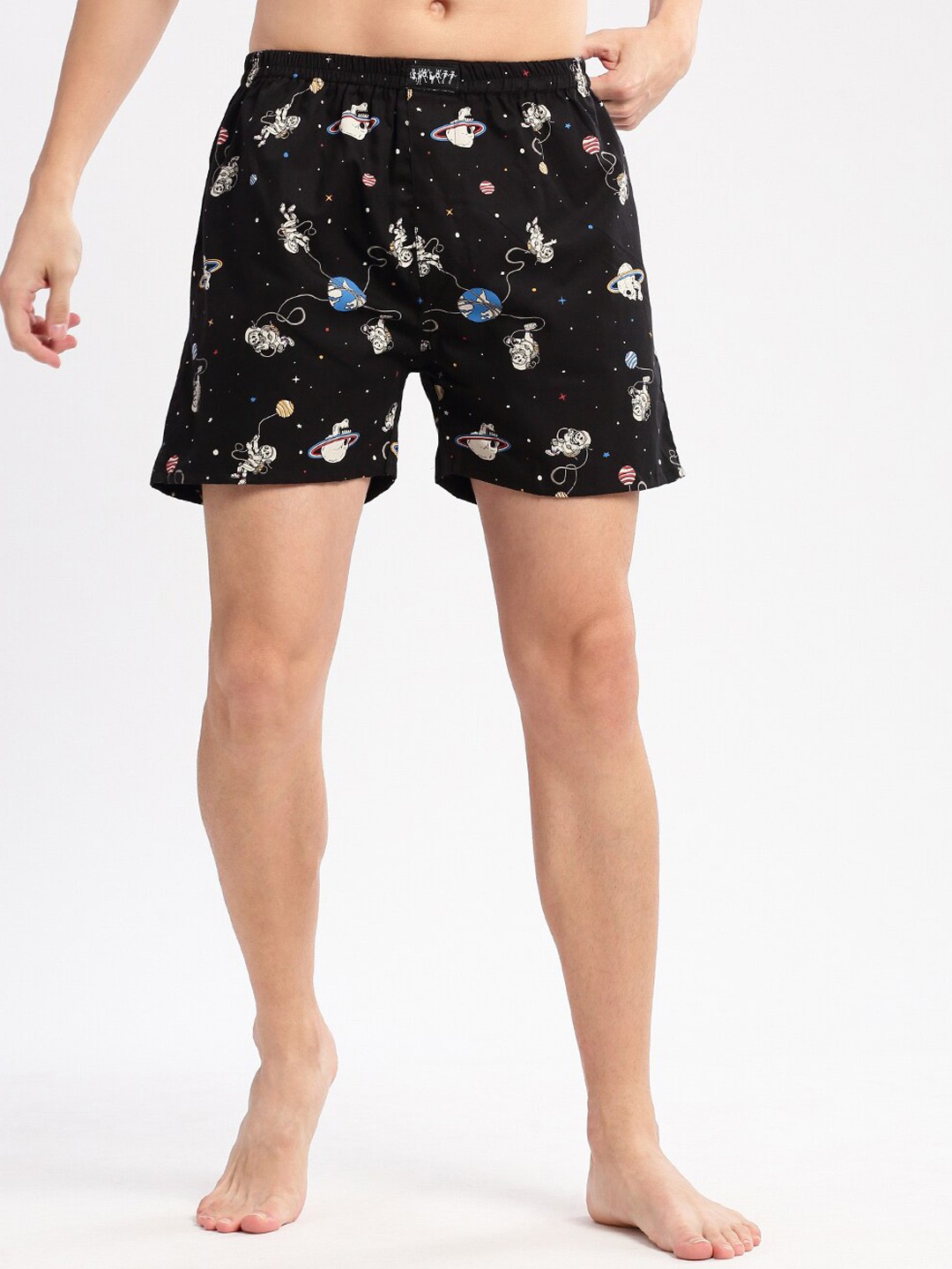 

SHOWOFF Space-Printed Cotton Boxers AM-141-19, Black