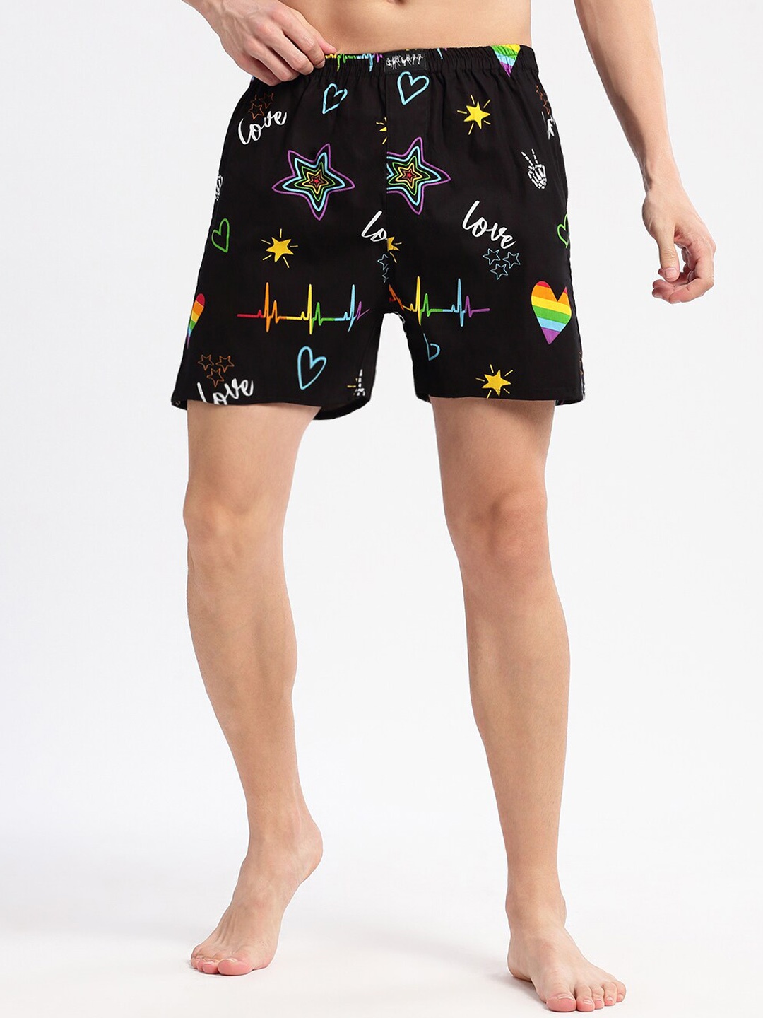 

SHOWOFF Conversational Printed Pure Cotton Boxers AM-141-24_Black