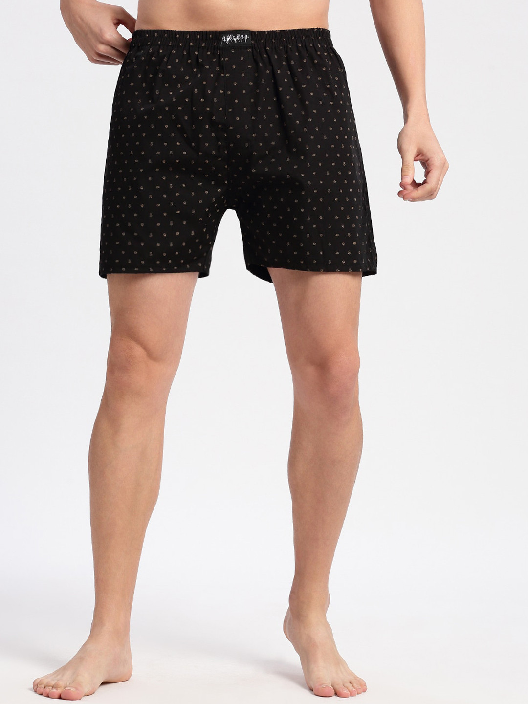 

SHOWOFF Micro-Printed Cotton Boxers AM-141-8, Black