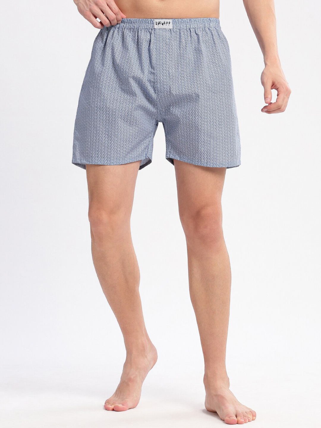 

SHOWOFF Geometric Printed Cotton Boxers AM-141, Blue