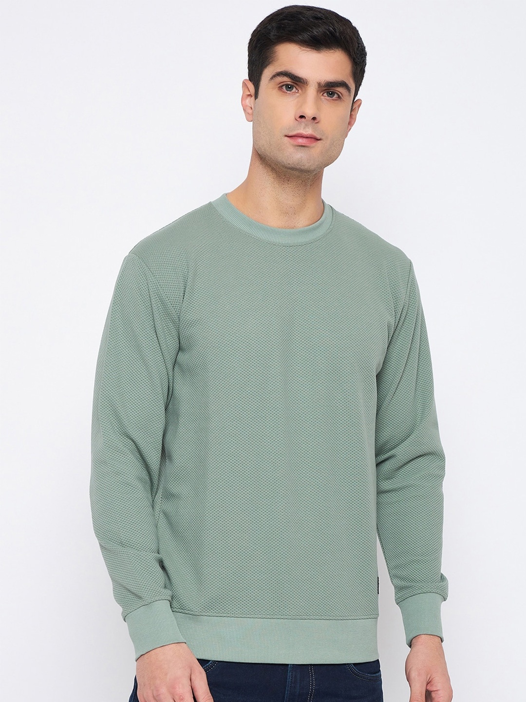 

Duke Long Sleeves Cotton Pullover Sweatshirt, Green