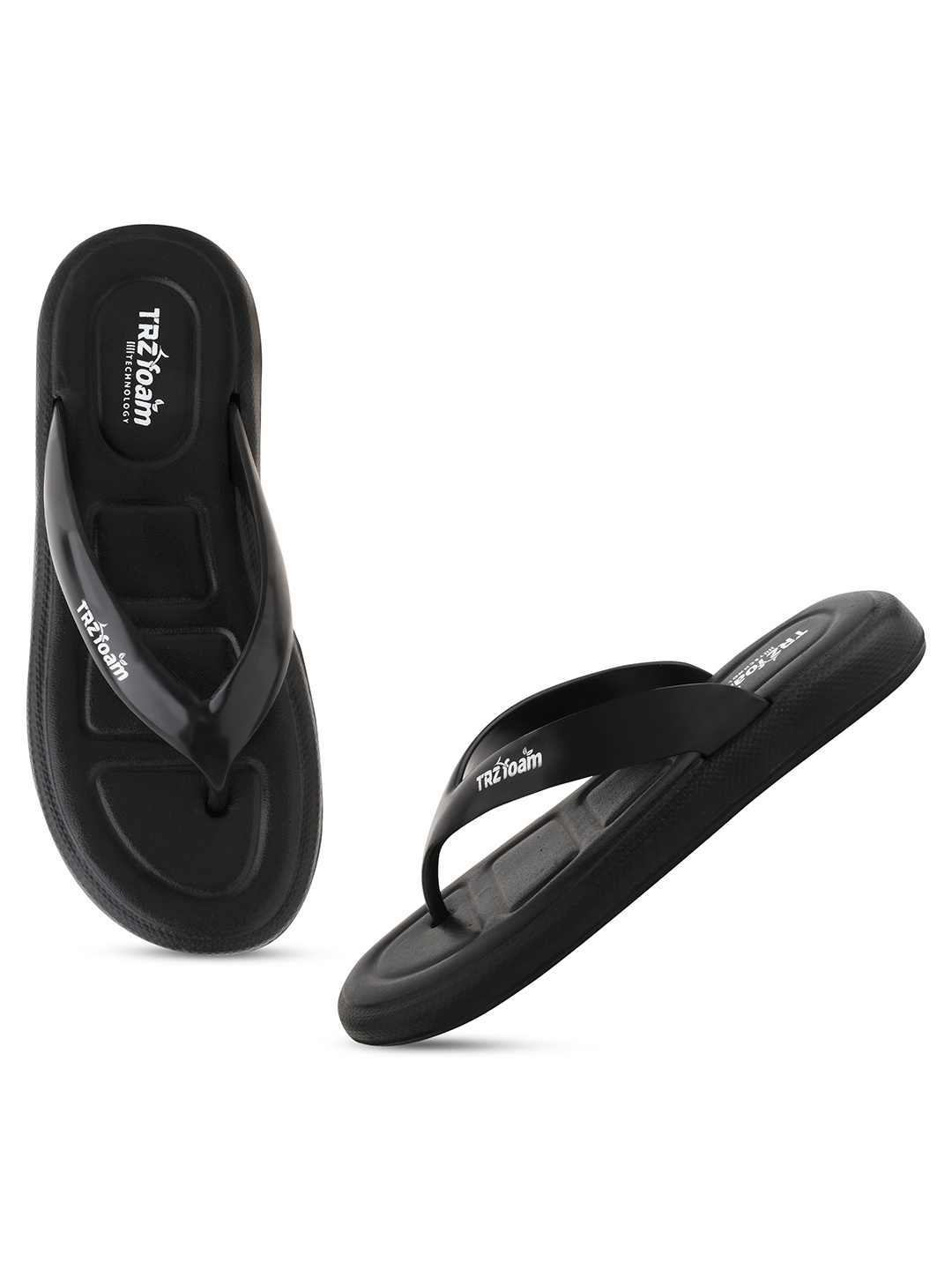 

BAESD Women Rubber Thong Flip-Flops, Black