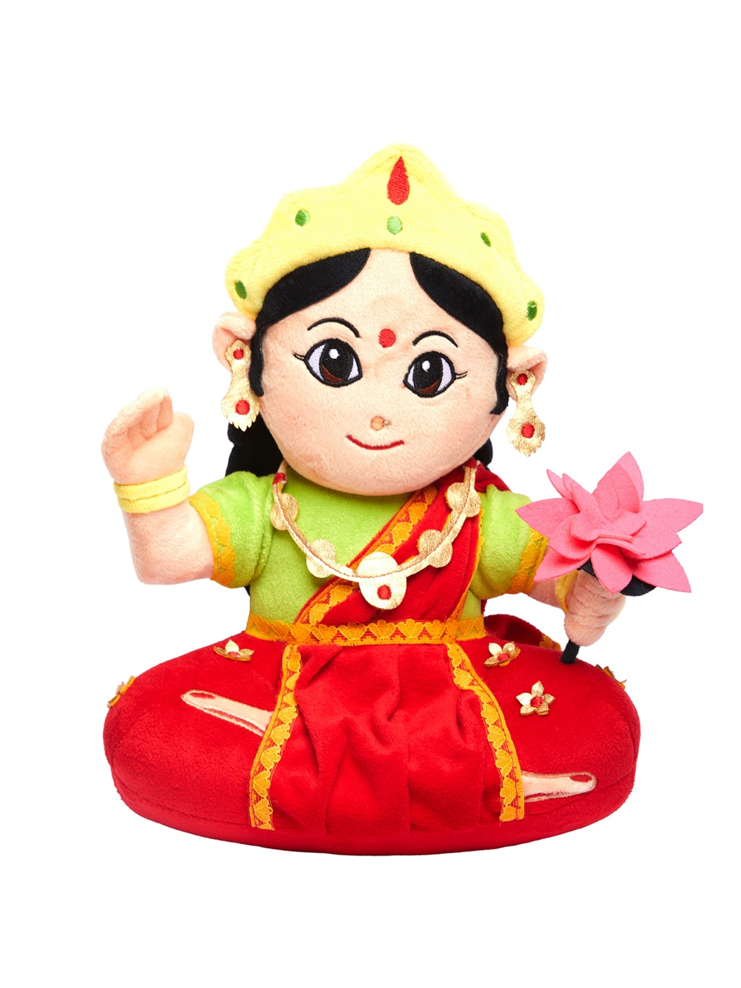 

Panda's Box Kids Devi Lakshmi Musical Plush Toy, Red