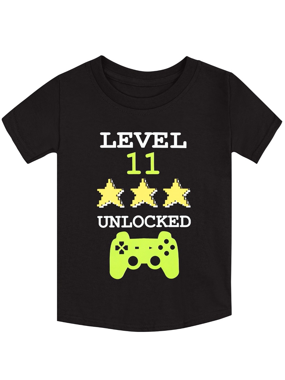 

ZIP ZAP ZOOP Boys Typography Printed Round Neck Short Sleeves Regular T-shirt, Black