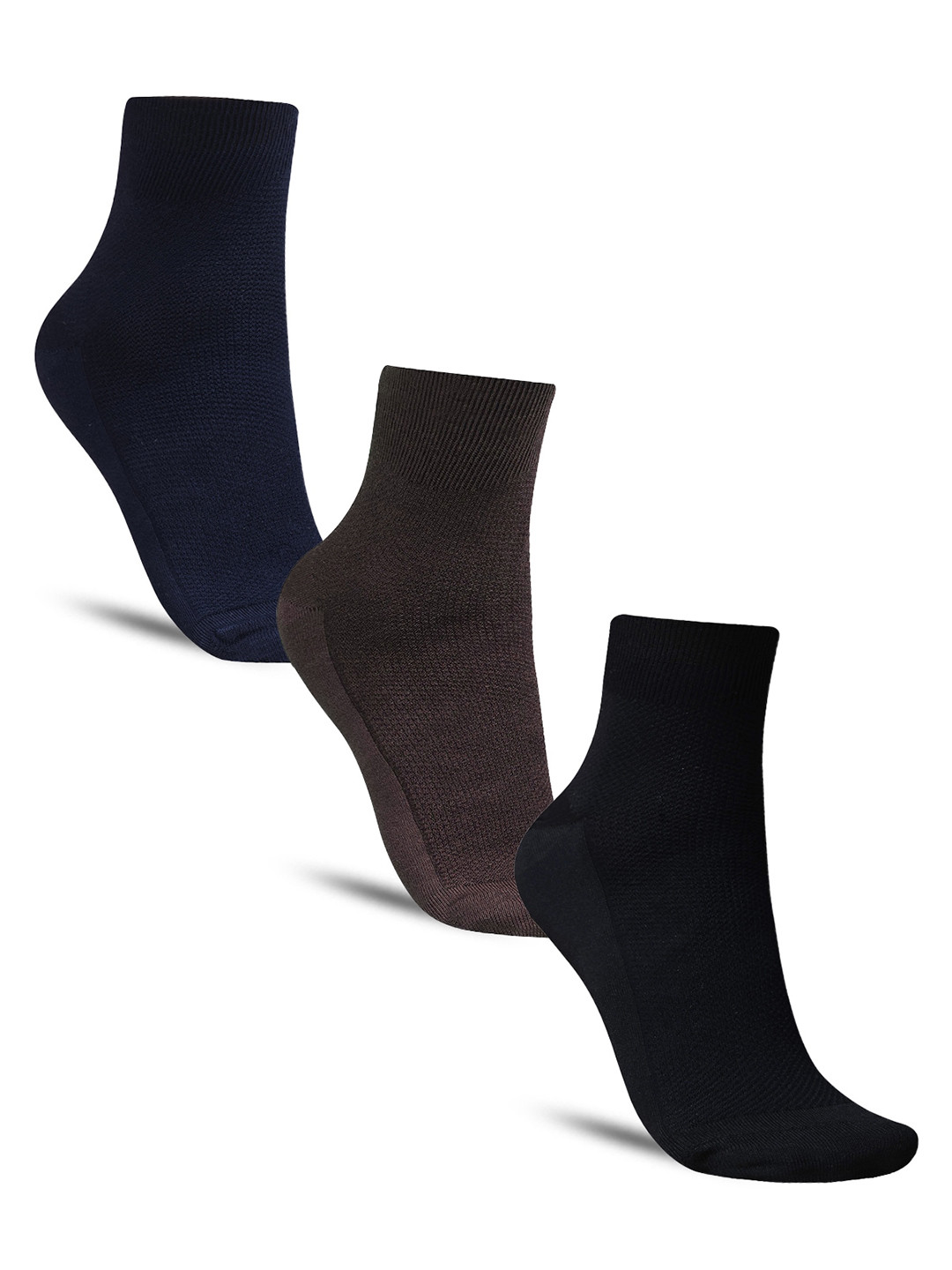 

Dollar Socks Men Pack Of 3 Cotton Above Ankle-Length Socks, Black