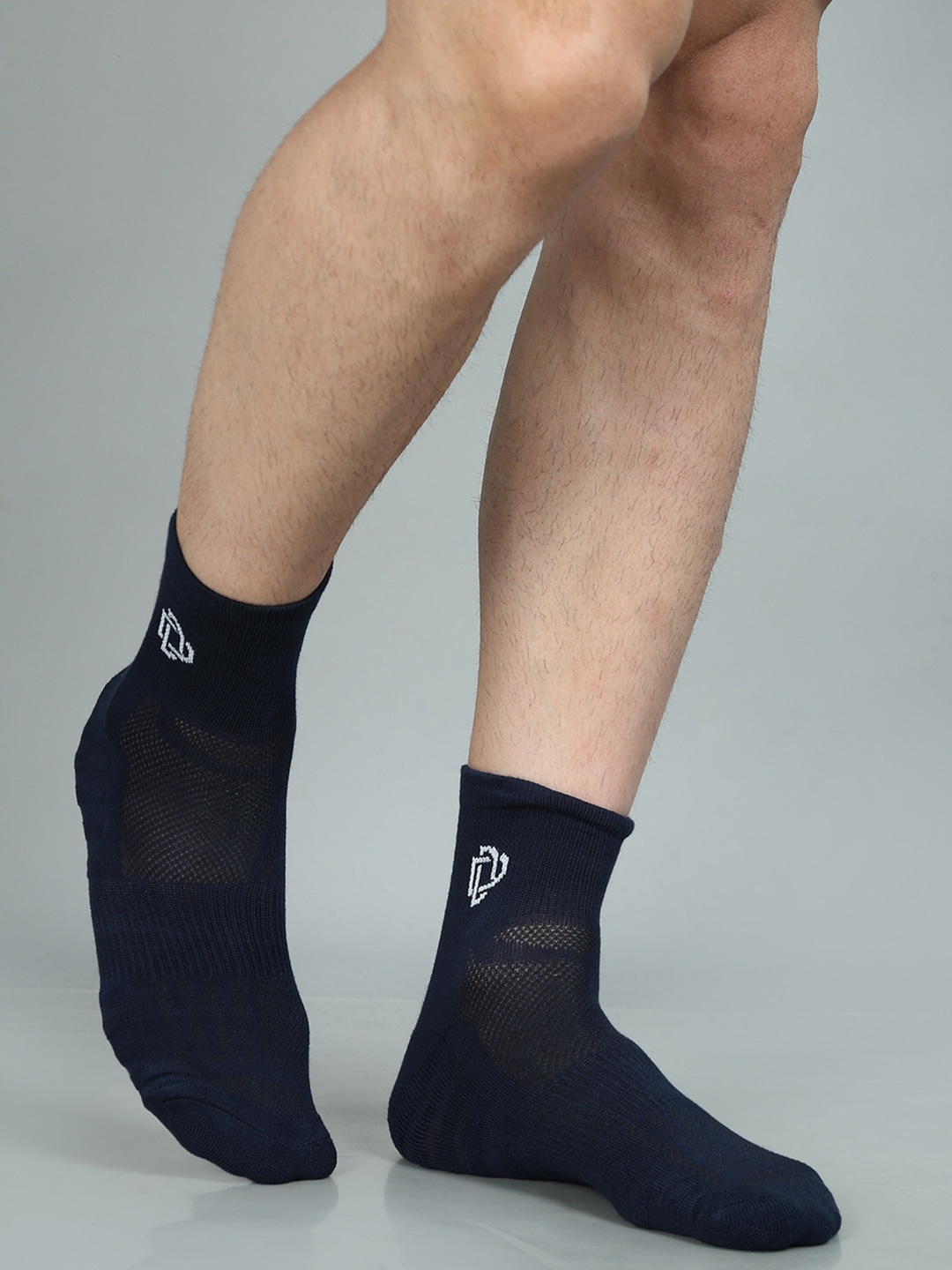 

Dollar Socks Men Pack Of 3 Cotton Above Ankle-Length Socks, Navy blue