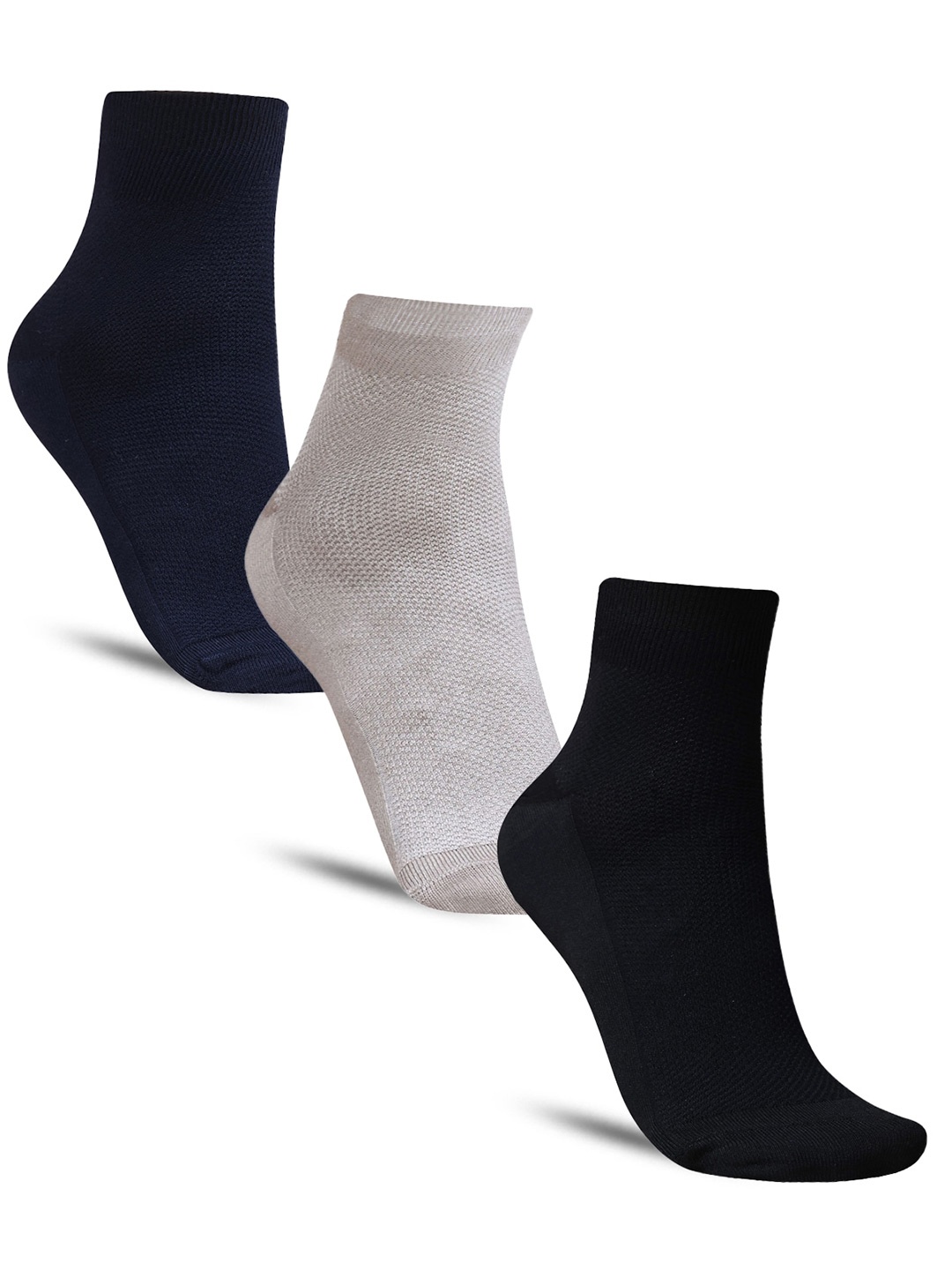

Dollar Socks Men Pack Of 3 Cotton Ankle-Length Socks, Black