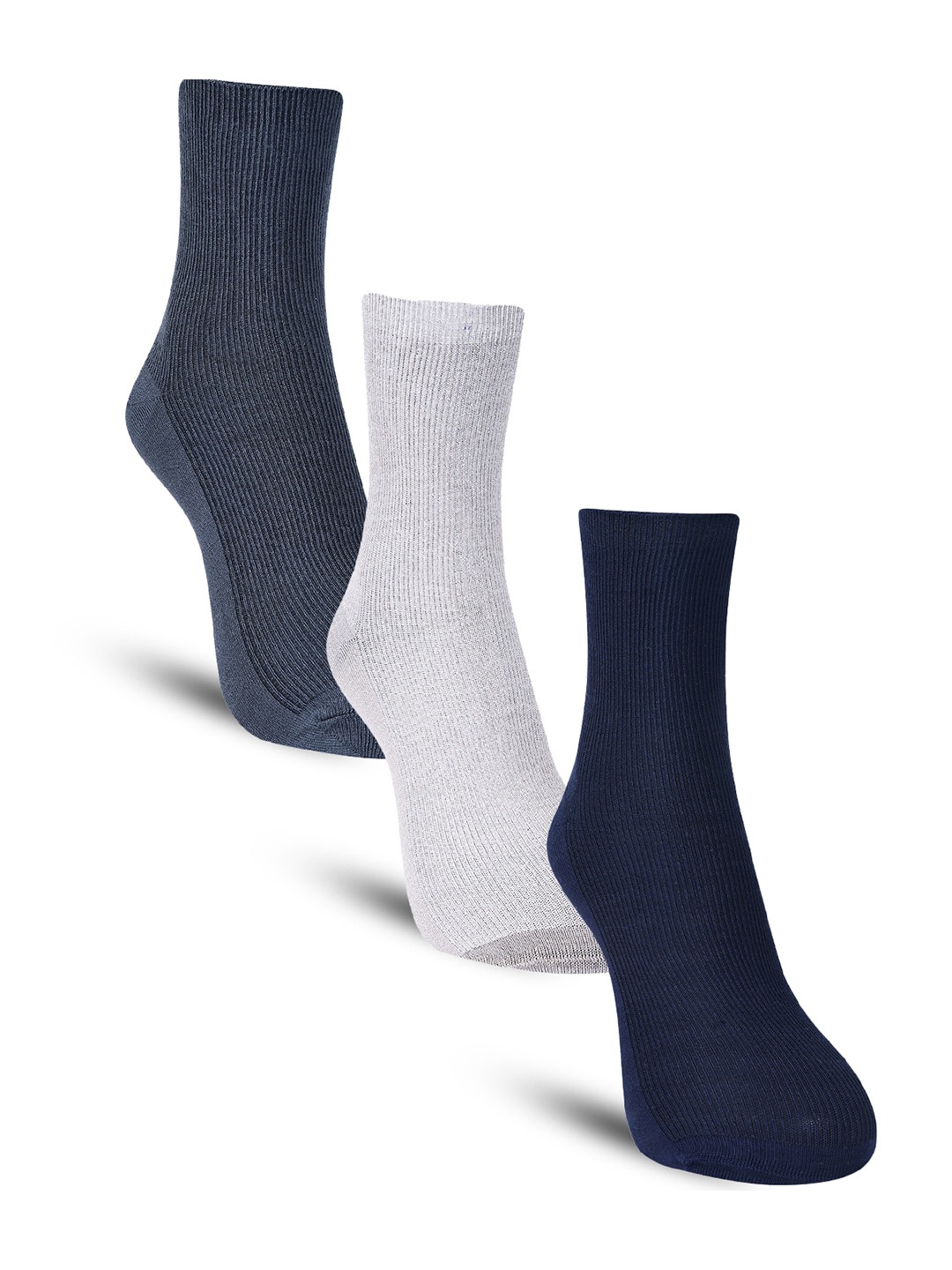 

Dollar Socks Men Pack of 3 Cotton Above Ankle-Length Socks, Navy blue