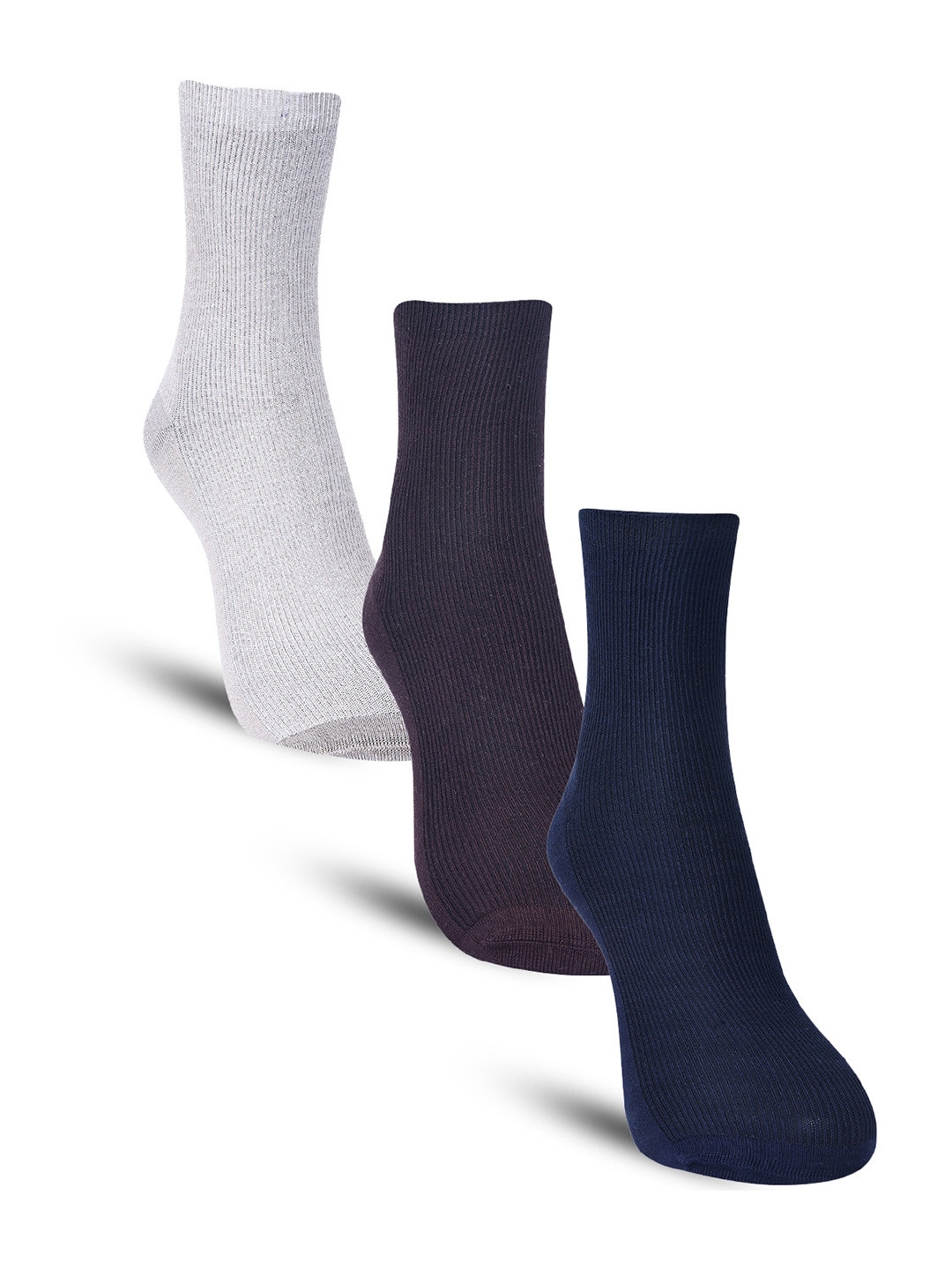 

Dollar Socks Men Pack of 3 Cotton Calf-Length Socks, Navy blue