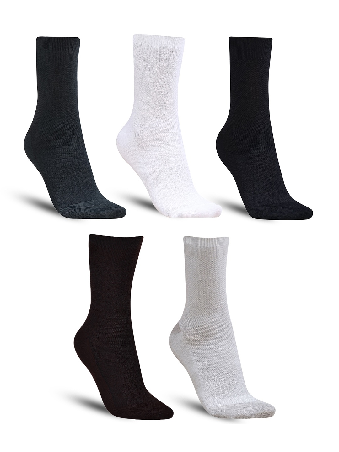 

Dollar Socks Men Pack Of 5 Cotton Above Ankle Length Socks, Grey