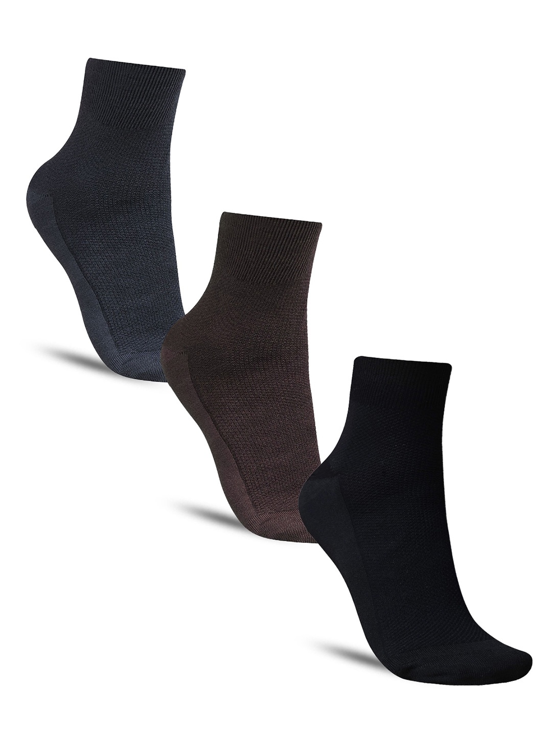 

Dollar Socks Men Pack of 3 Cotton Above Ankle-Length Socks, Black