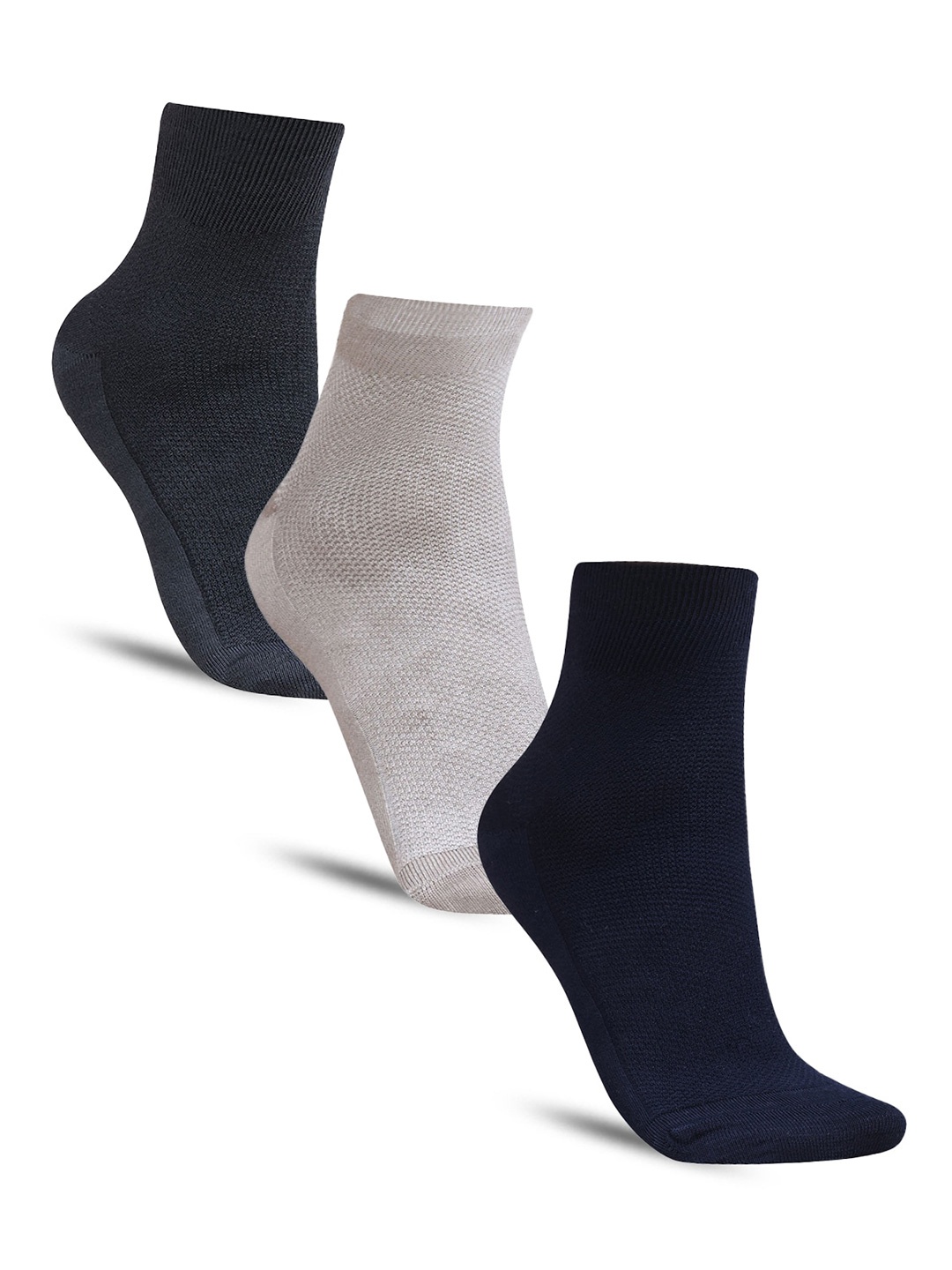 

Dollar Socks Men Pack of 3 Cotton Above Ankle-Length Socks, Grey