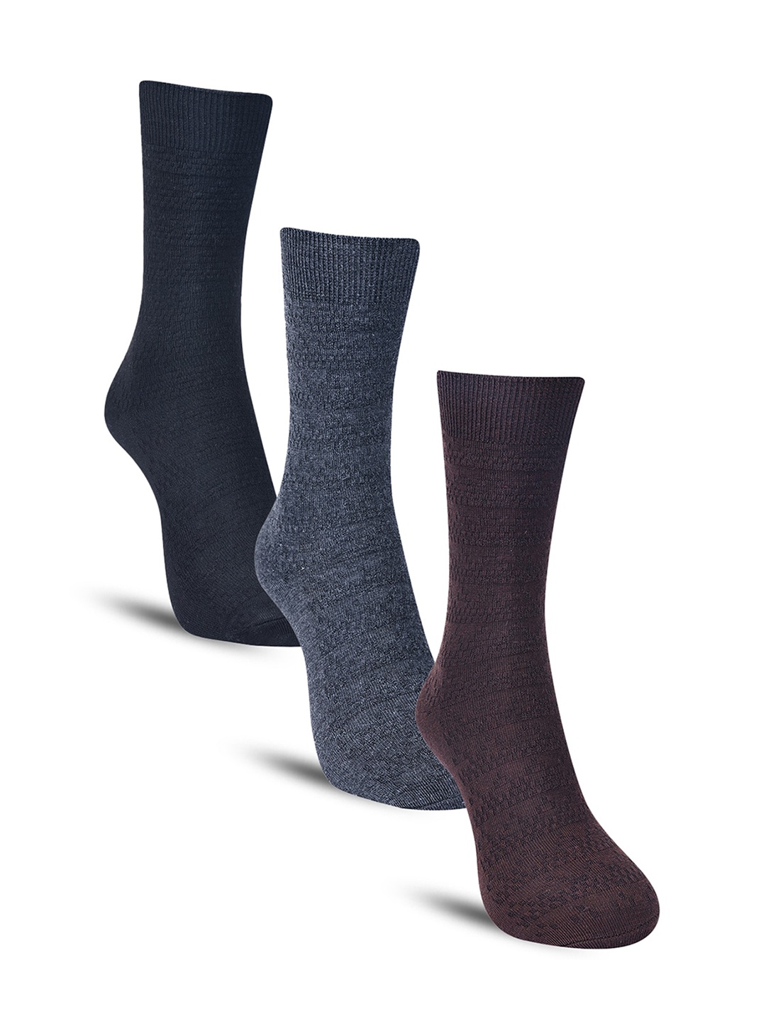 

Dollar Socks Men Pack Of 3 Cotton Calf-Length Socks, Black