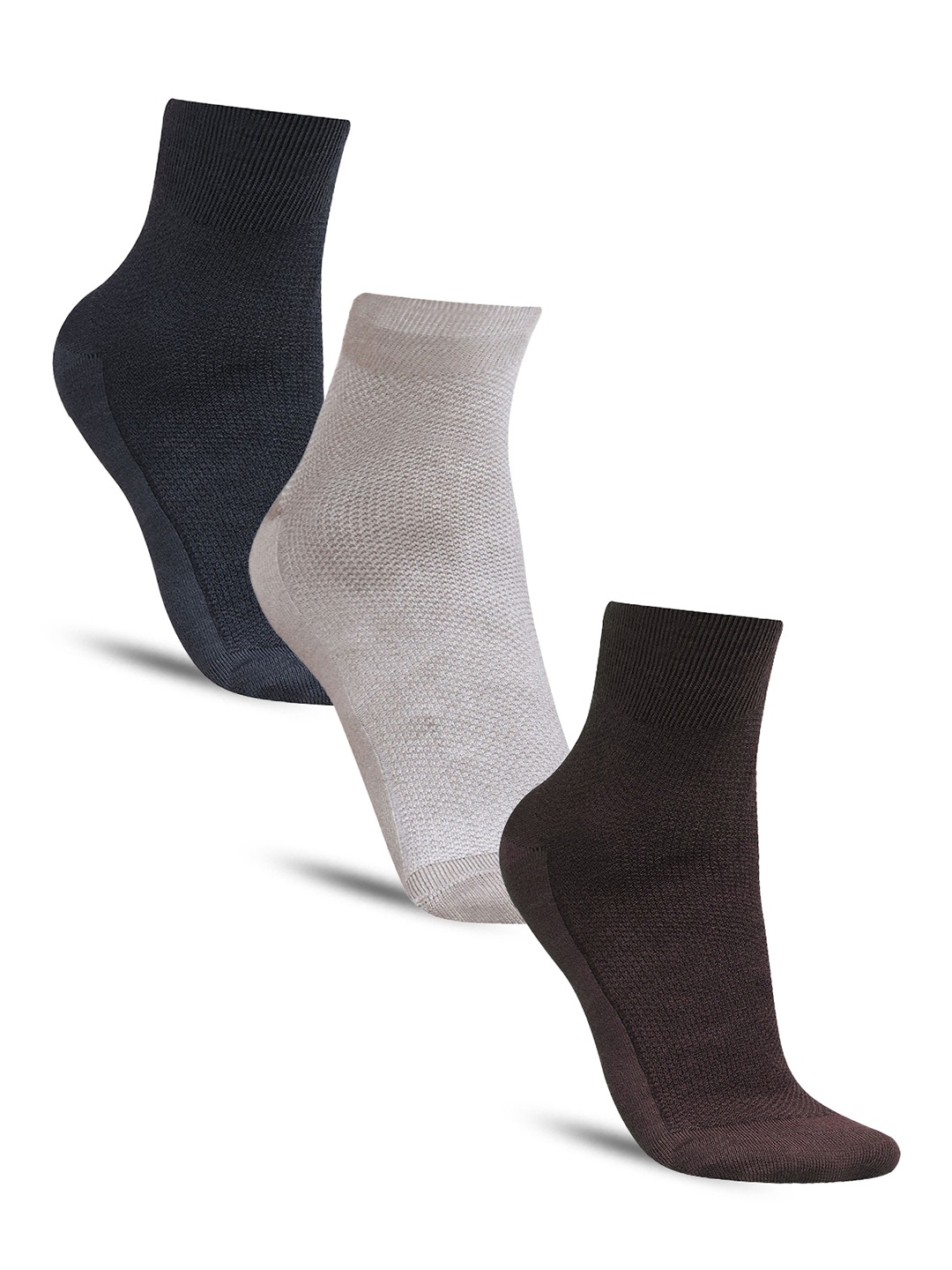 

Dollar Socks Men Pack of 3 Cotton Above Ankle Length Socks, Brown
