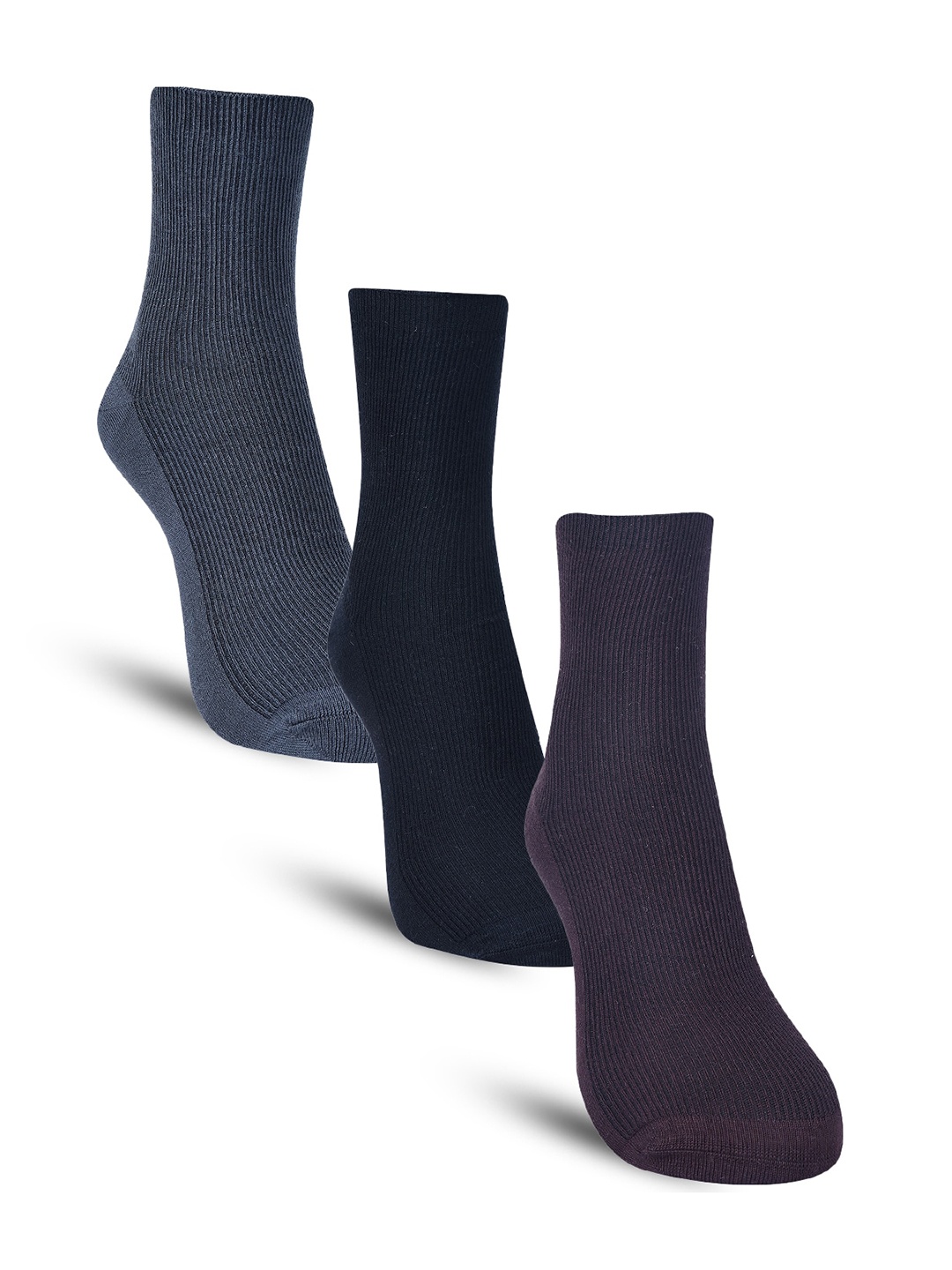 

Dollar Socks Men Pack of 3 Cotton Calf-Length Socks, Black