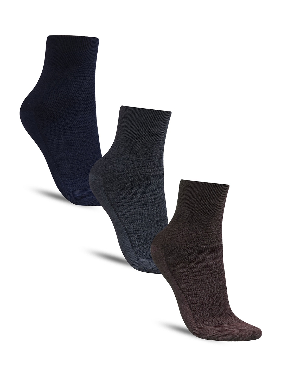 

Dollar Socks Men Pack of 3 Cotton Above Ankle Length Socks, Brown