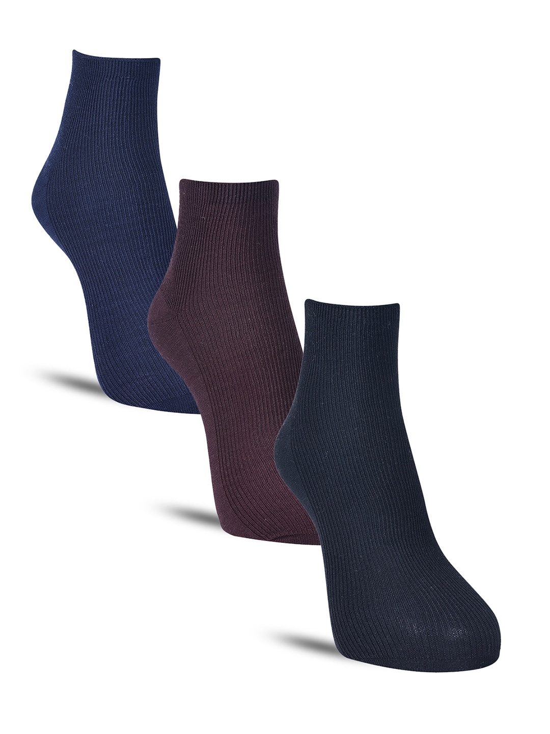 

Dollar Socks Men Pack of 3 Cotton Above Ankle-Length Socks, Navy blue