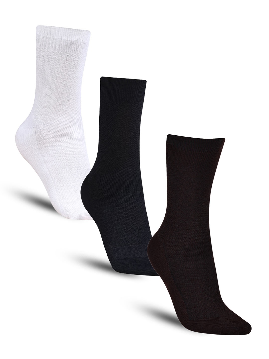 

Dollar Socks Men Pack of 3 Cotton Calf-Length Socks, Brown