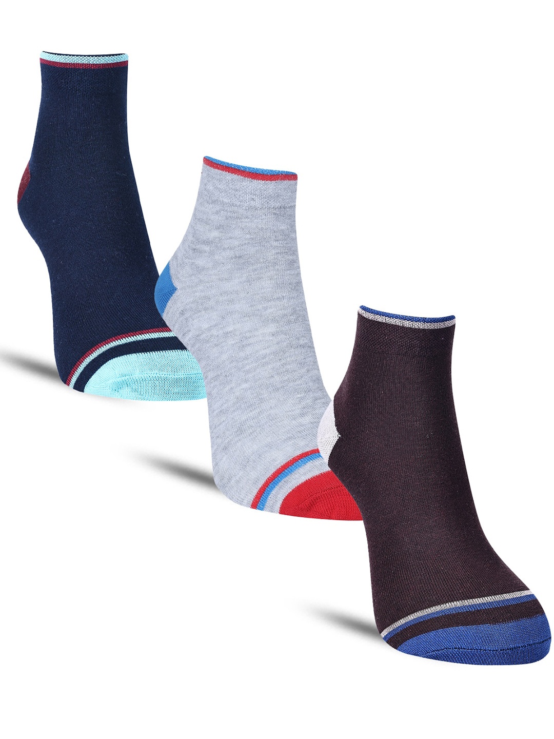 

Dollar Socks Men Pack Of 3 Cotton Ankle-Length Socks, Navy blue