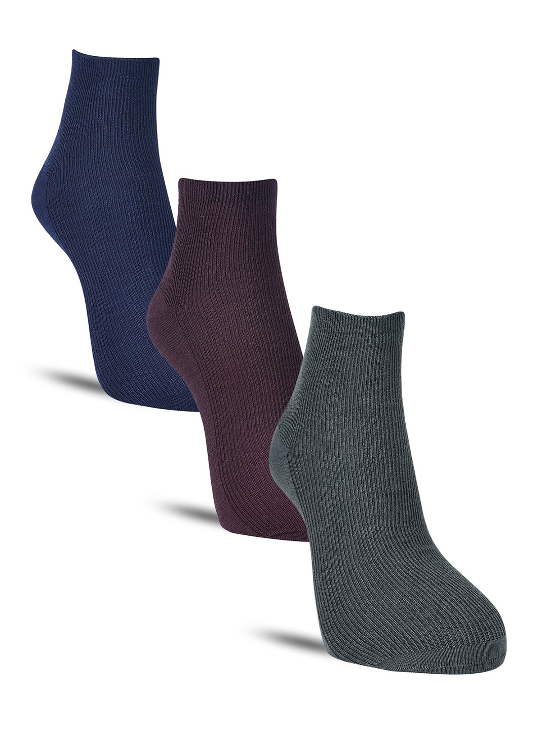 

Dollar Socks Men Pack of 3 Above Ankle-Length Cotton Socks, Navy blue