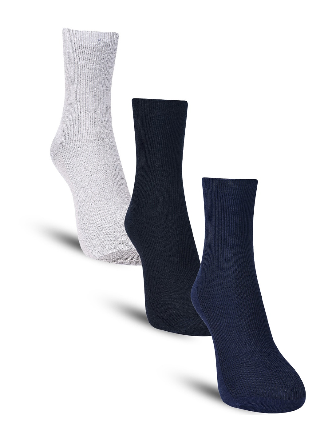 

Dollar Socks Men Pack of 3 Above Ankle-Length Cotton Socks, Navy blue