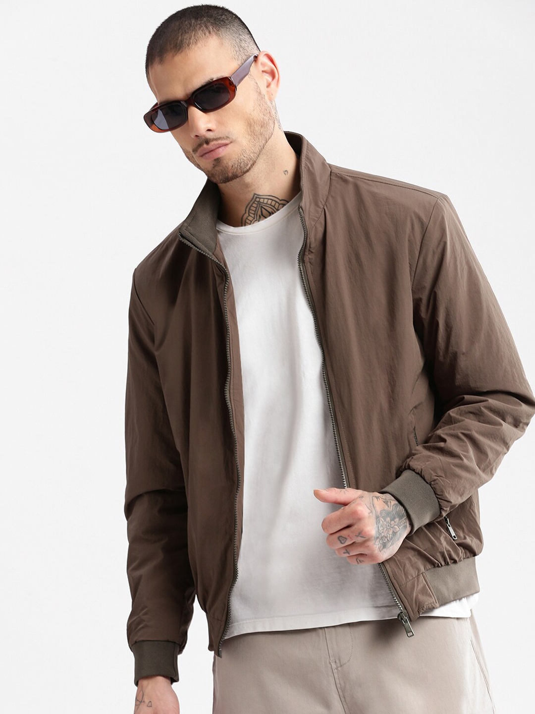 

SHOWOFF Windcheater Bomber Jacket, Olive