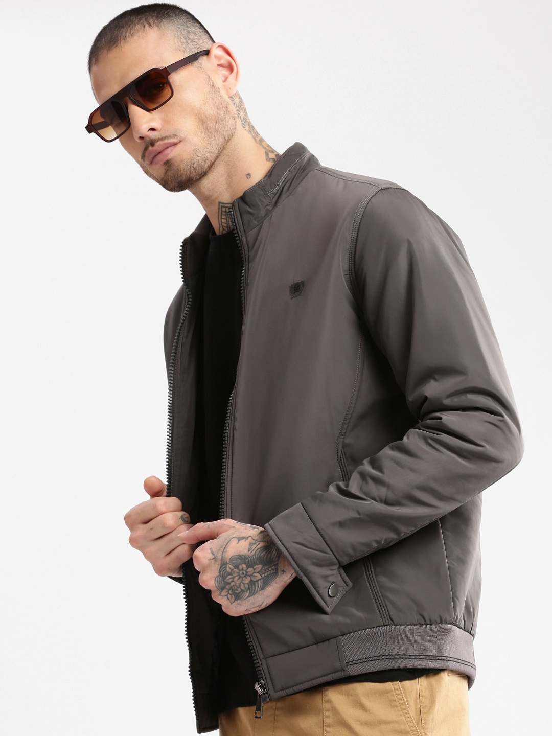 

SHOWOFF Windcheater Bomber Jacket, Grey