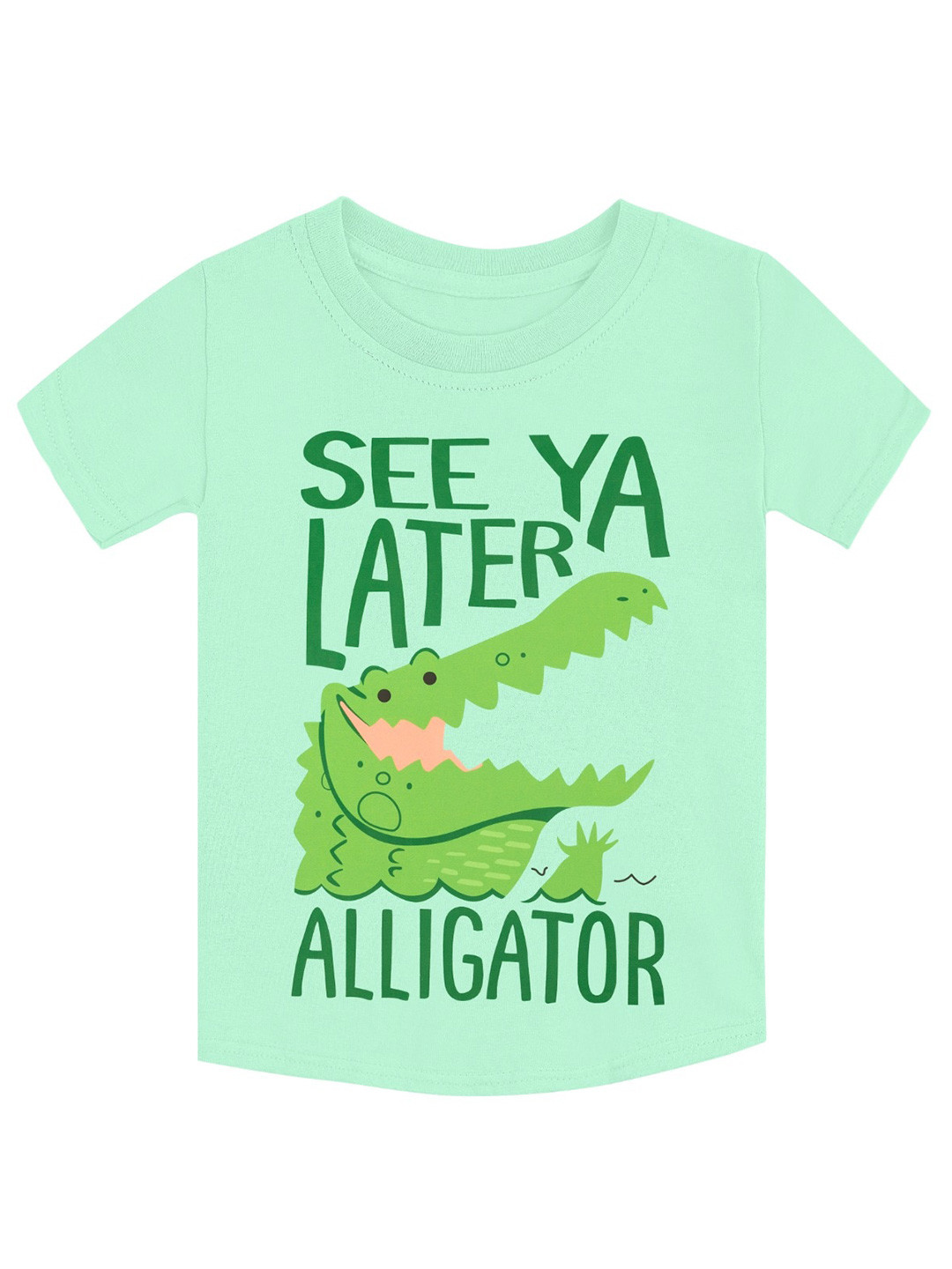 

ZIP ZAP ZOOP Boys Typography Printed Round Neck Regular T-shirt, Green