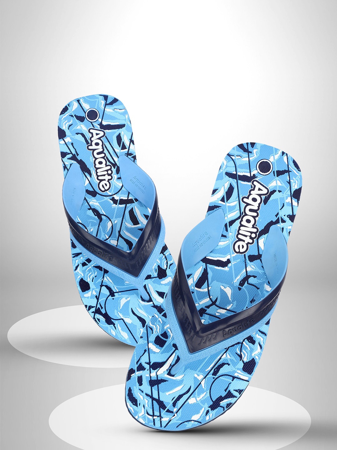 

Aqualite Men Printed Thong Flip-Flops, Blue