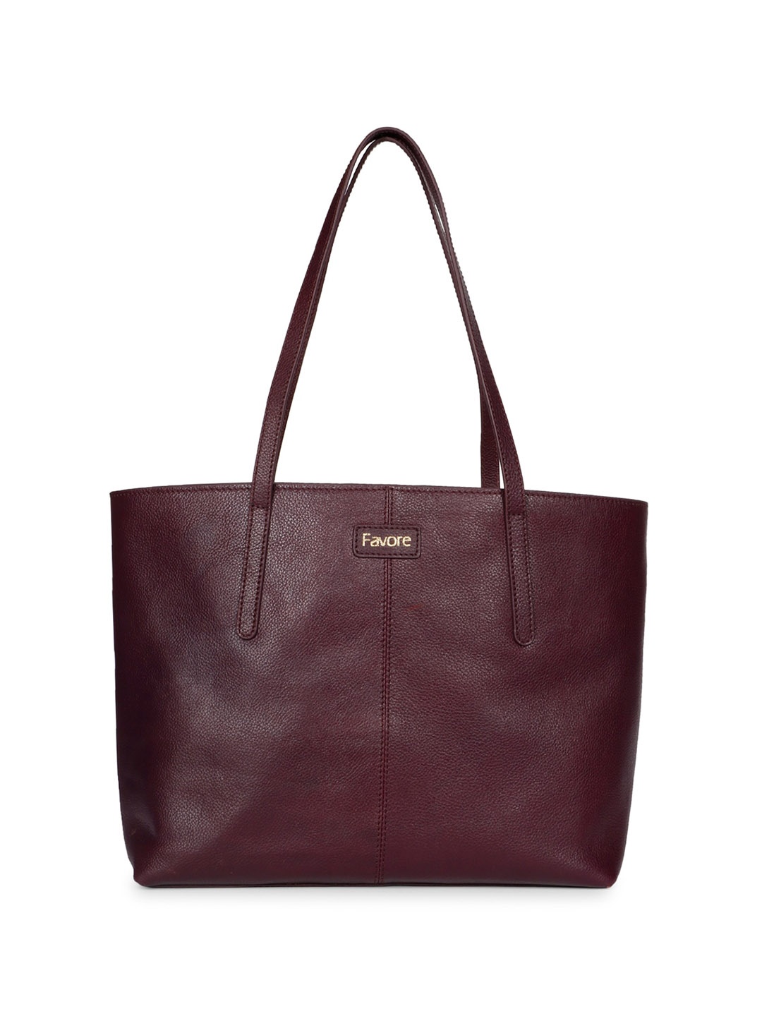 

Favore Leather Structured Shoulder Bag, Burgundy