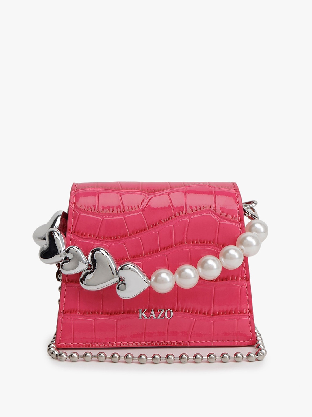 

Kazo Pearl Handle Mini Bag, Fuchsia