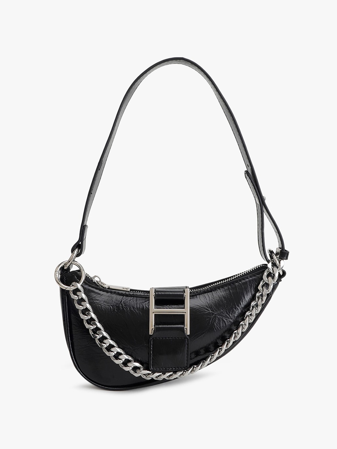 

Kazo Chunky Chain Crescent Shoulder bag, Black