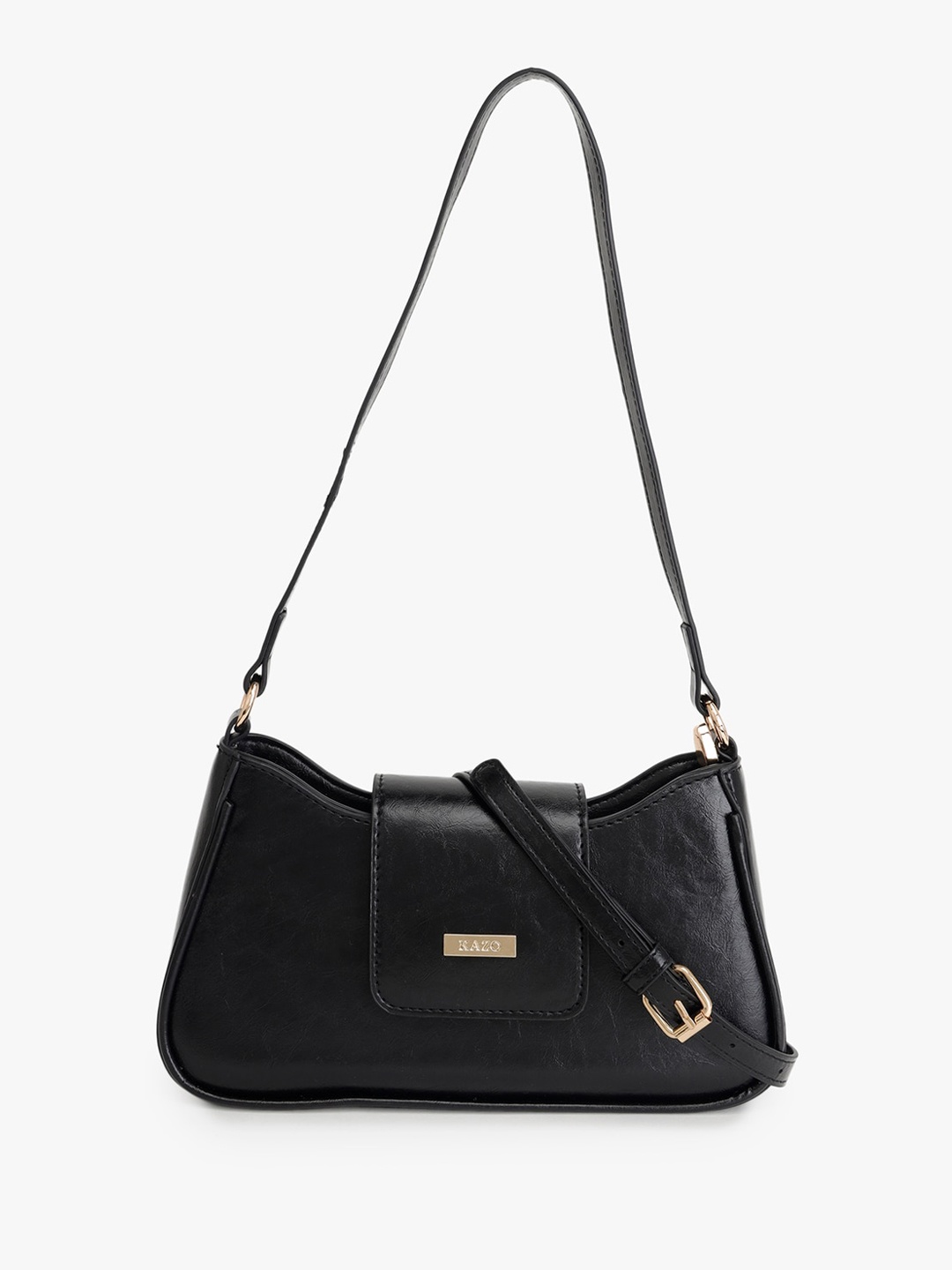 

Kazo Shine bright Metallic Shoulder Bag, Black