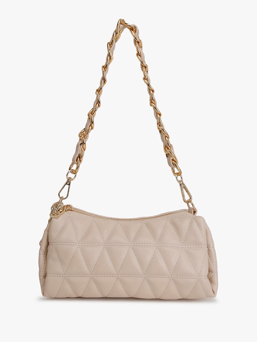 

Kazo Chain Strap Quilted Shoulder Bag, Beige