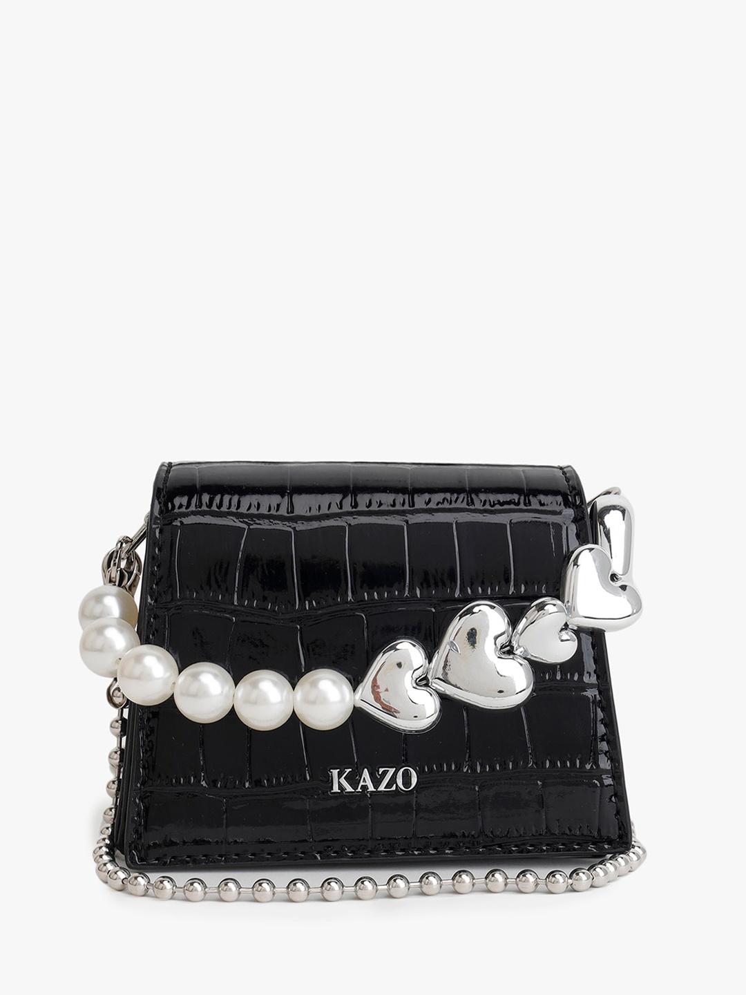 

Kazo Pearl Handle Mini Bag, Black