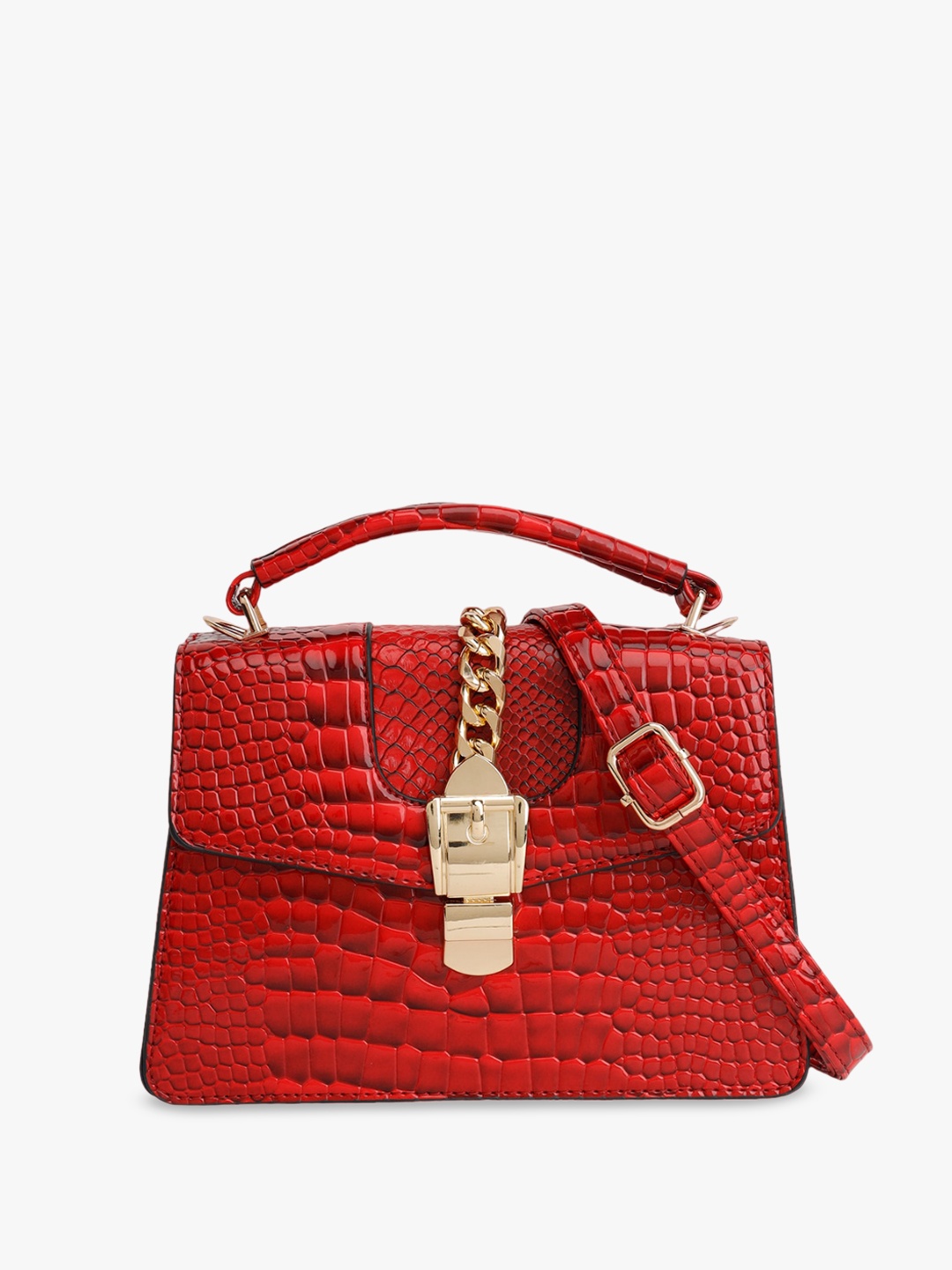 

Kazo Buckle detailed Satchel Bag, Red