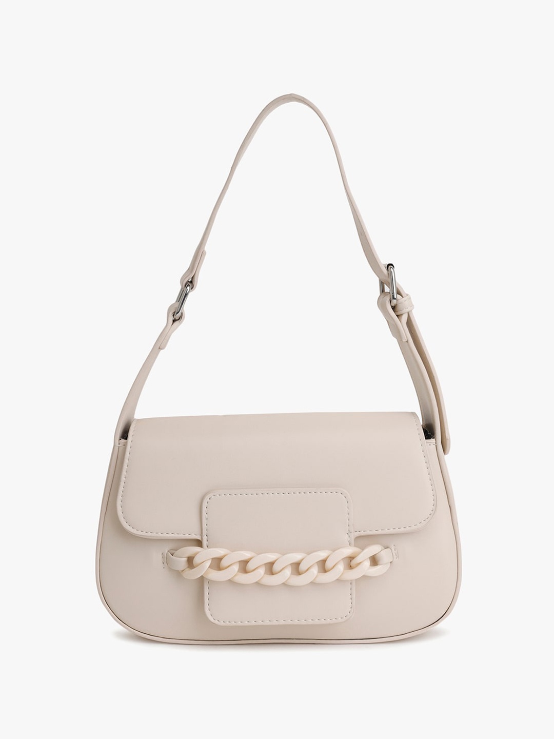 

Kazo Front Flap Chain Shoulder Bag, White