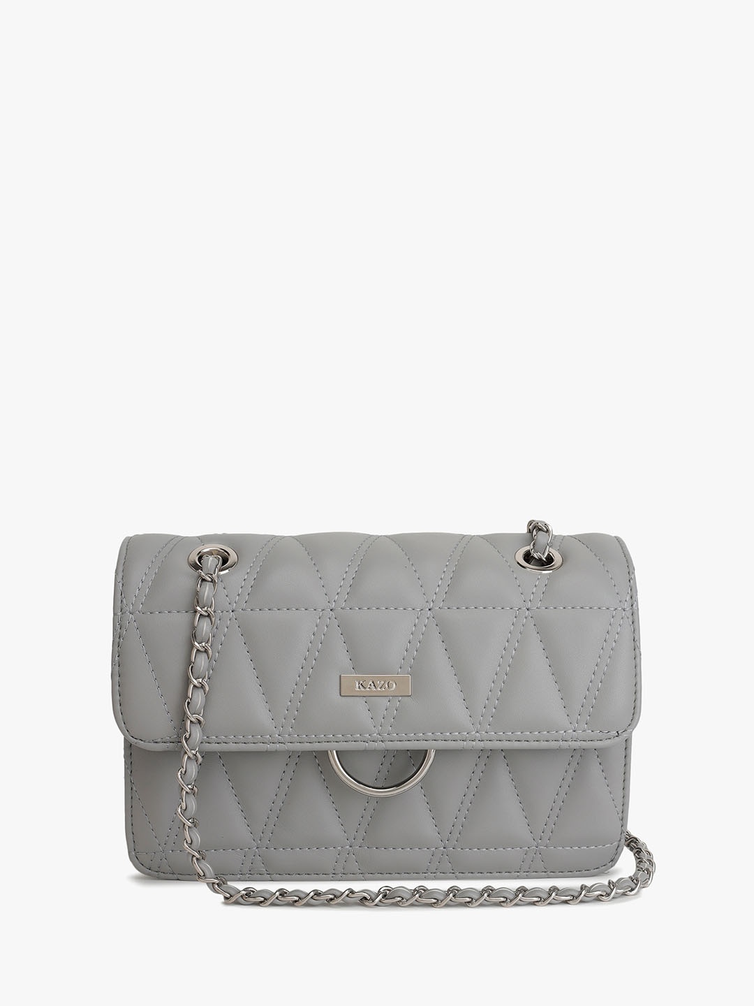 

Kazo Chain Handle Quilted Shoulder Bag, Grey