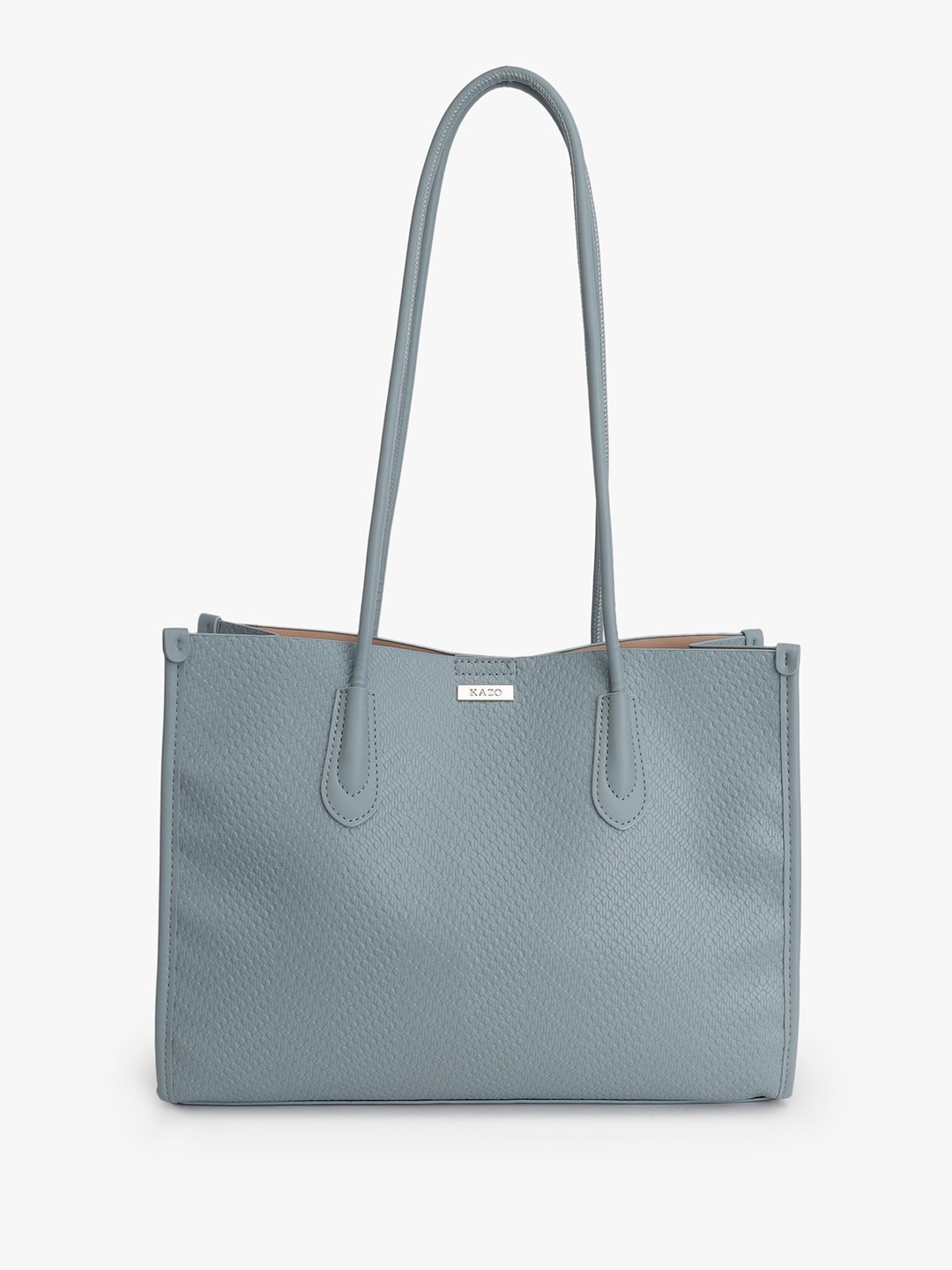 Kazo Effortless Textured Scarf Tote Bag, Blue