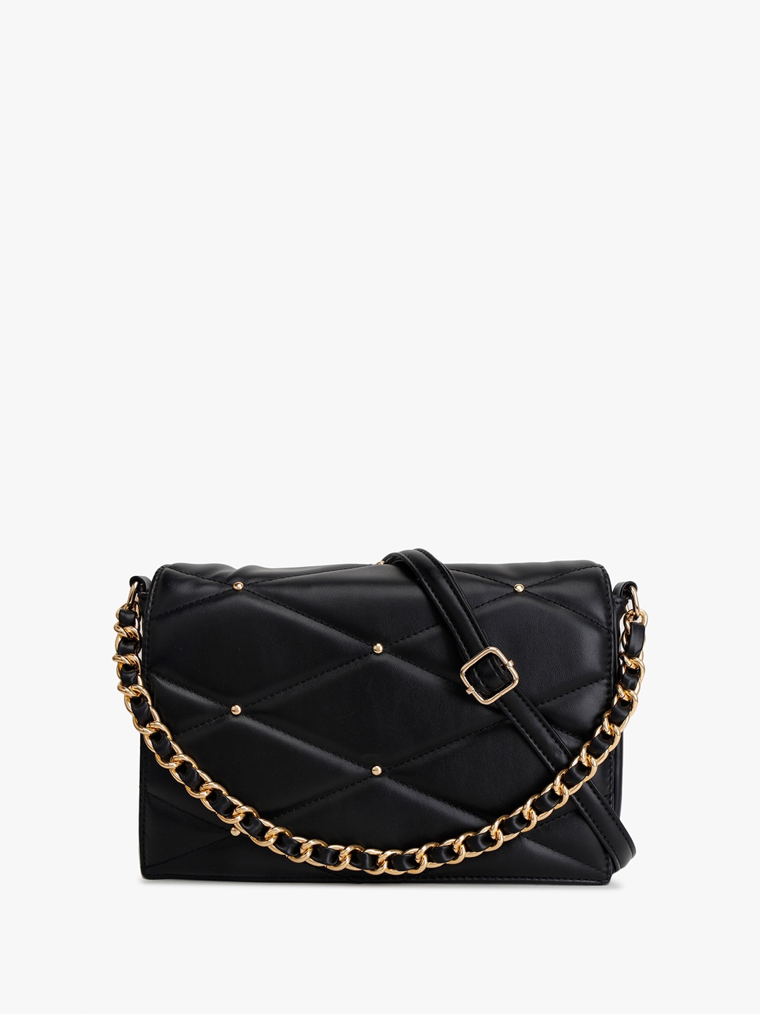 

Kazo Diamond Quilted Chain Shoulder Bag, Black