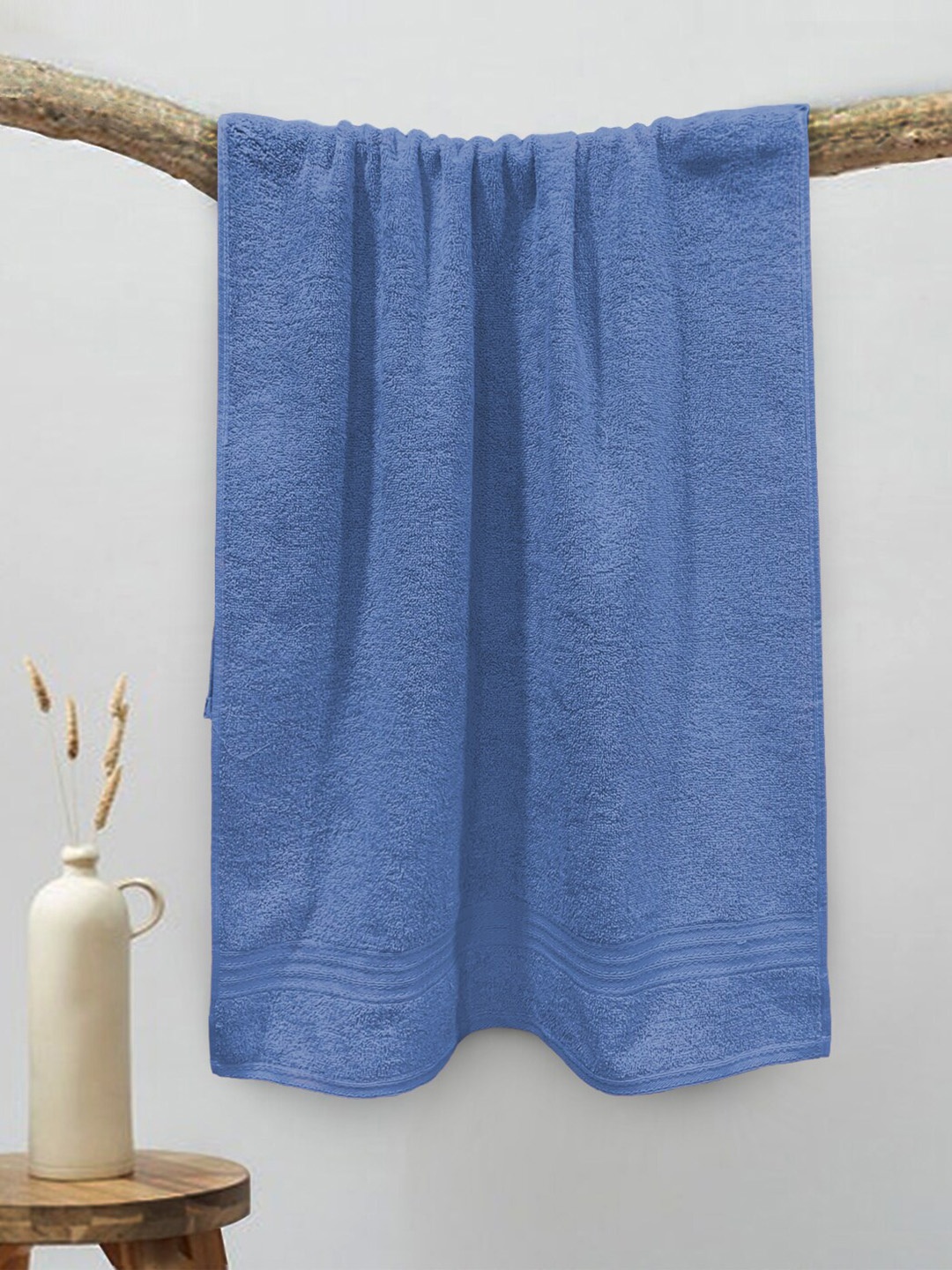 

Aura Blue 500 GSM Cotton Bath Towels