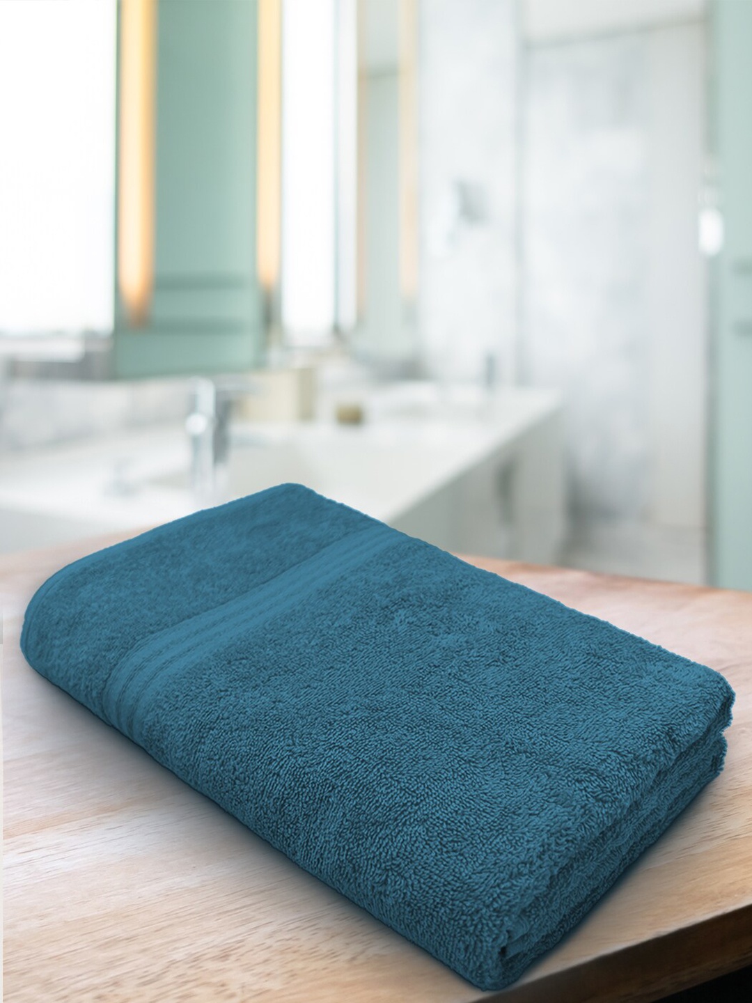 Aura Teal 500 GSM Cotton Bath Towels