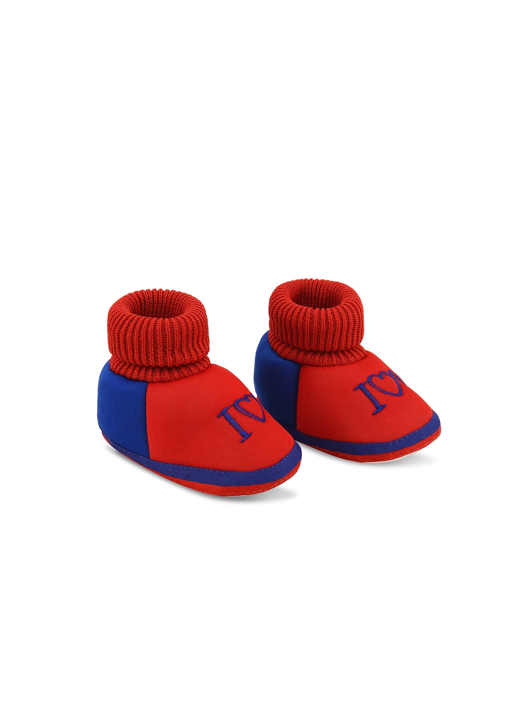 

Smartots Infants Colourblocked Pure Cotton Socks Booties, Red