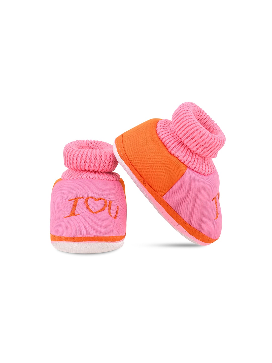 

Smartots Infants Colourblocked Pure Cotton Socks Booties, Pink