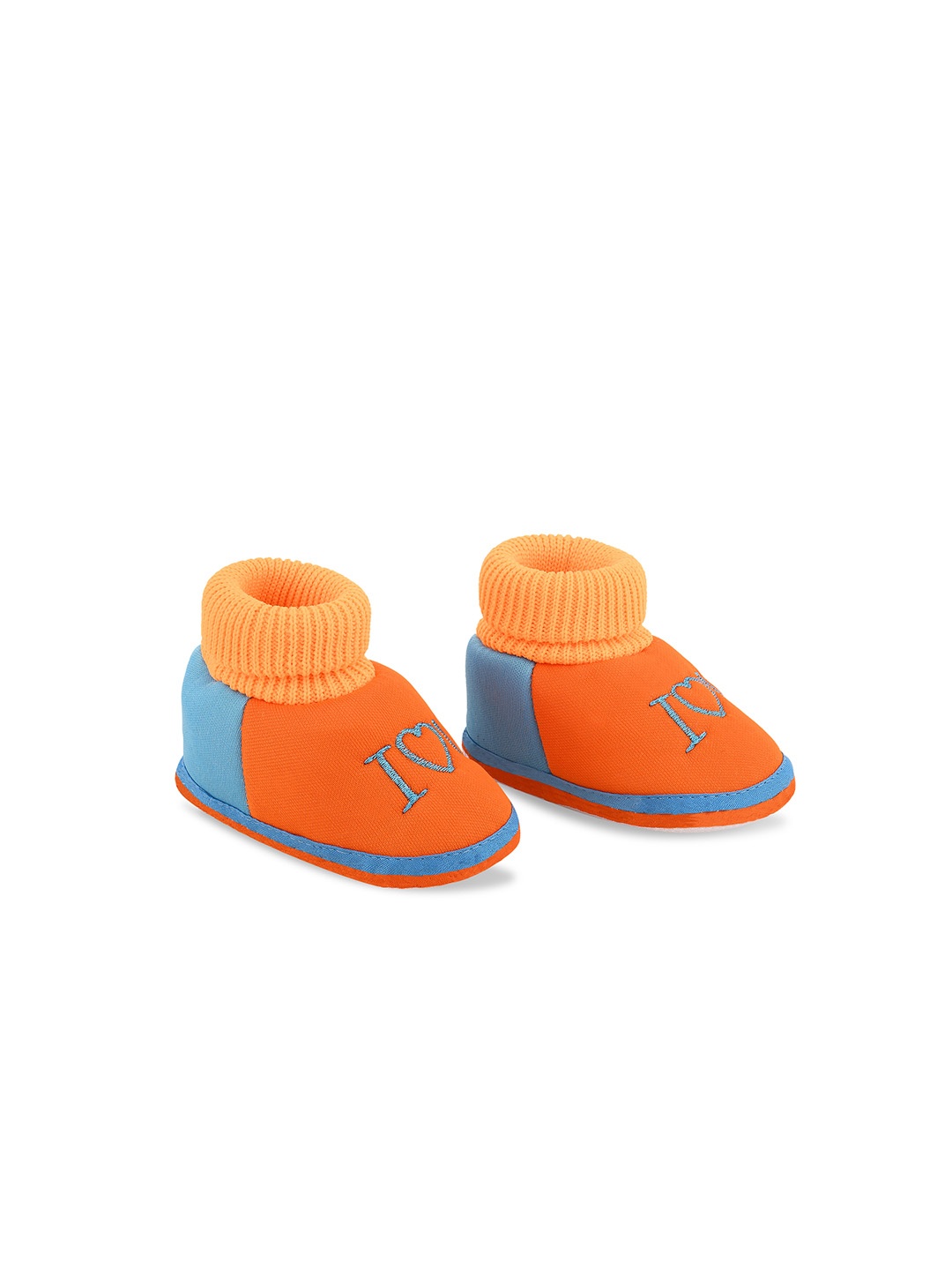 

Smartots Infants Colourblocked Pure Cotton Socks Booties, Orange