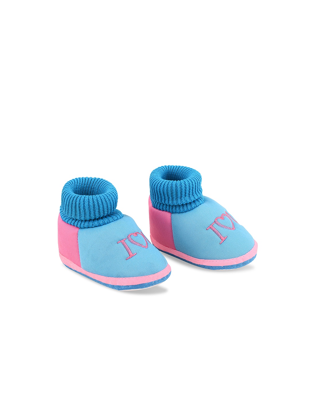 

Smartots Infants Colourblocked Pure Cotton Socks Booties, Blue