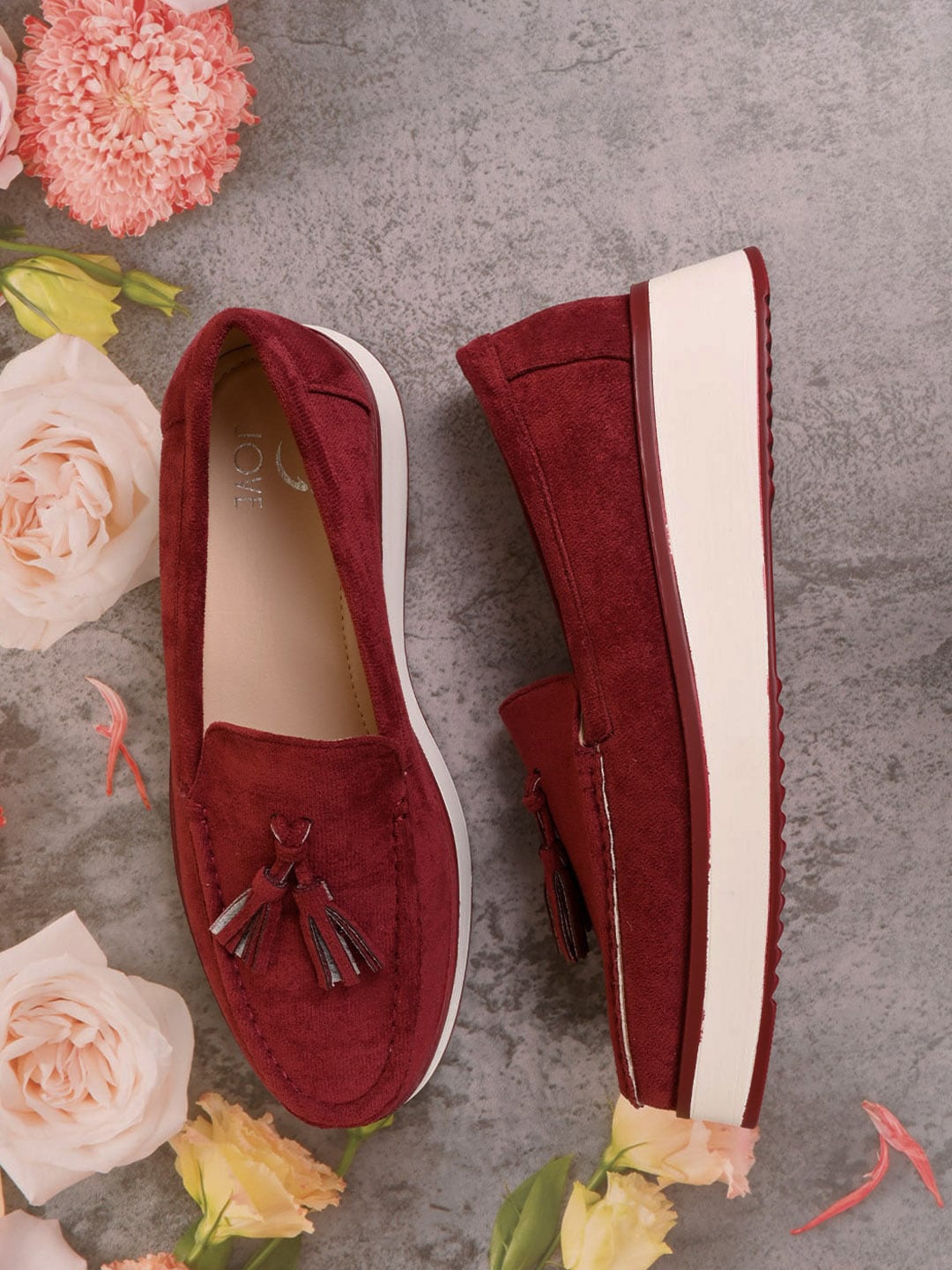 

Jove Tassel Detail Loafers, Maroon