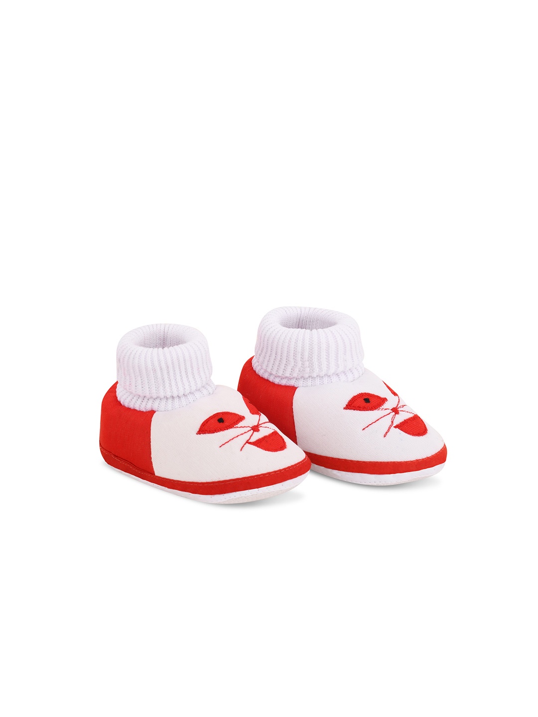 

Smartots Infants Colourblocked Pure Cotton Socks Booties, White