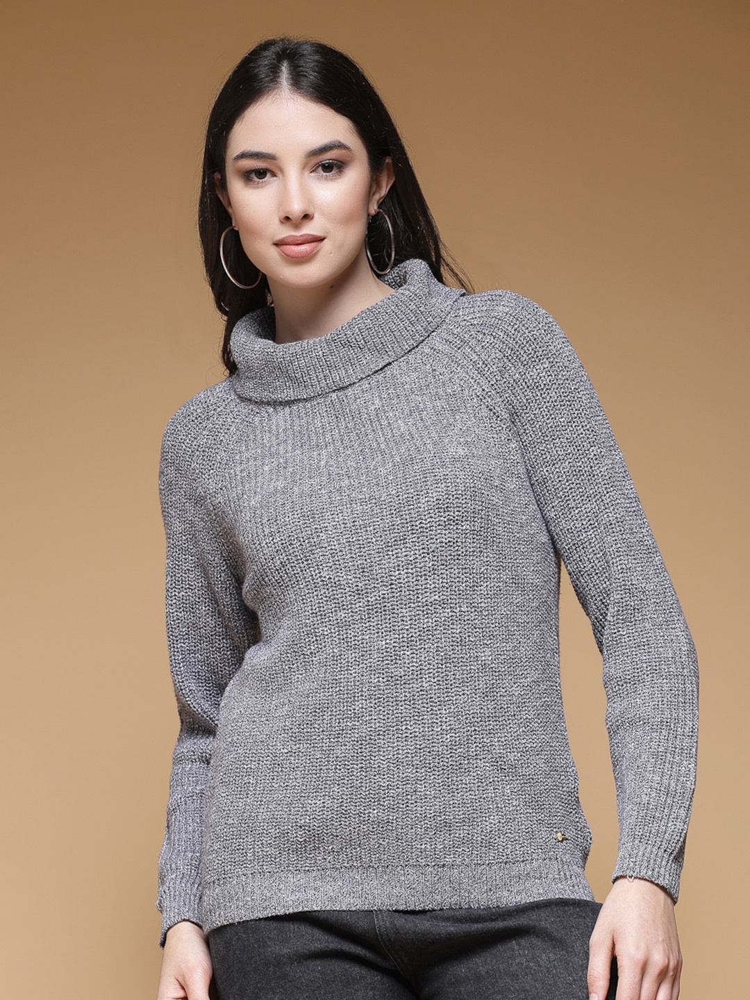 

Juelle turtle neck Long Sleeves Sweatshirt, Grey